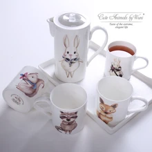 Домашний милый креативный высокотемпературный керамический чайник чашка с лотком набор большой емкости чайный горшочек, чашка Подарочная коробка набор