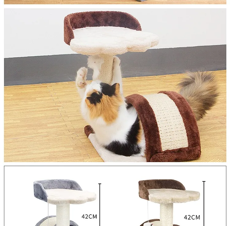 Лазание для кошек, лазание для кошек, дерево для кошек, гнездо, одна кошка, захватывающая колонна для скалолазания, рама для прыжков кошек, платформа с гнездом