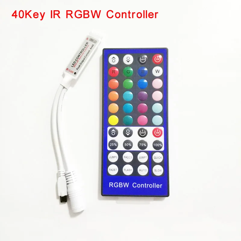 17/24/40/44 мини-ключ ИК RF Диммер с удаленным управлением для RGB/RGBW Светодиодные ленты света - Цвет: 40key IR Controller