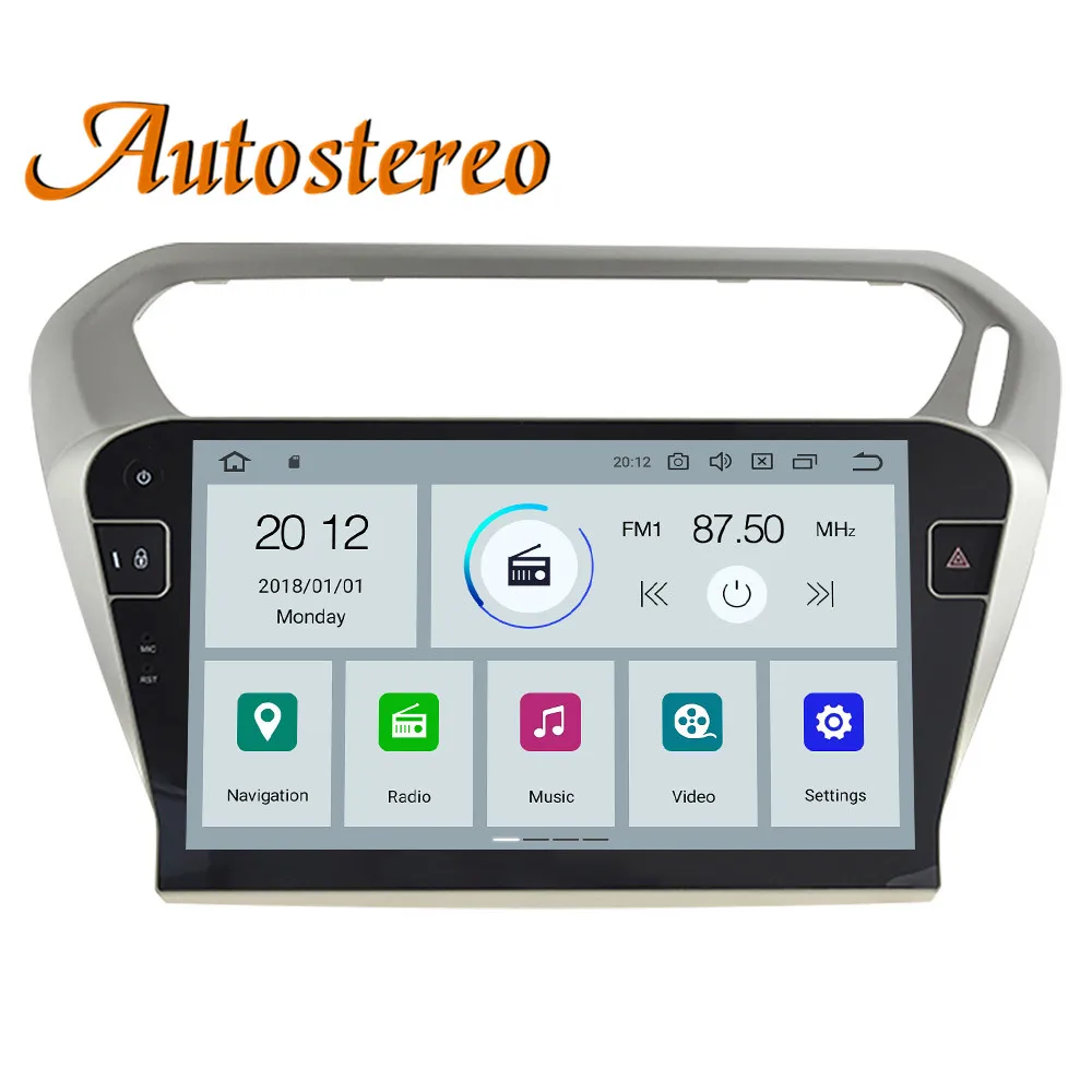 Cheap Android 9 car GPS navigation multimedia For PEUGEOT 301 For Citroen Elysee 2014+ radio tape recorder auto stereo no DVD player 5