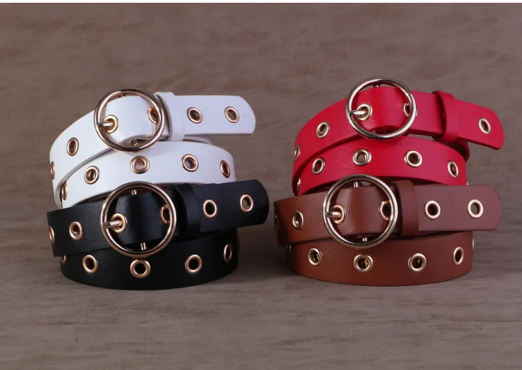 Belt Female Simple Korean Decorative Belt Female Fashion Leather Casual Tide Student General Skirt Jeans 105X2.8CM