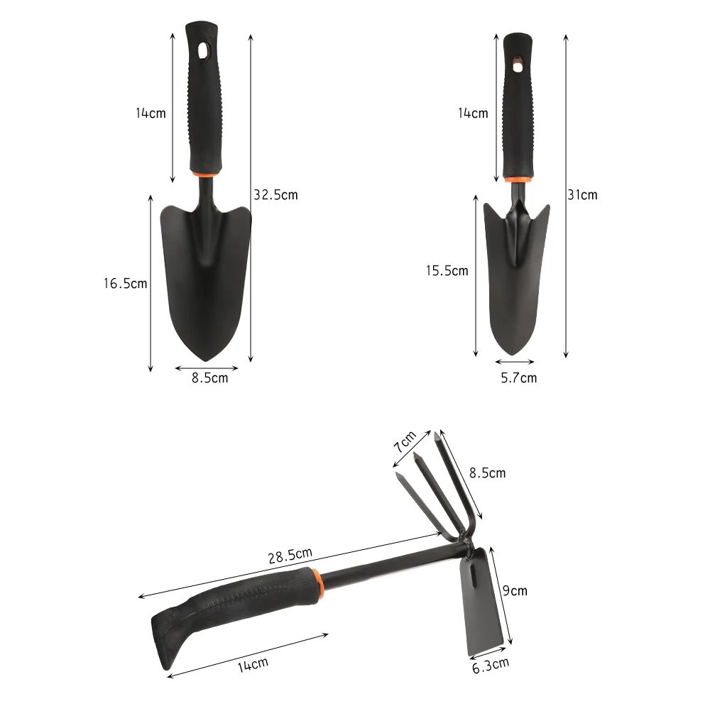 3 шт. садовая лопата черные садовые тростники садовые инструменты для дома растения цветы посадки