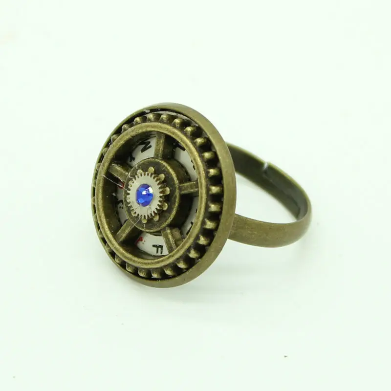 Vintage Handmade Steampunk Gear Ring Bronze Cogs Steam Punk Ringsin Rings from Jewelry