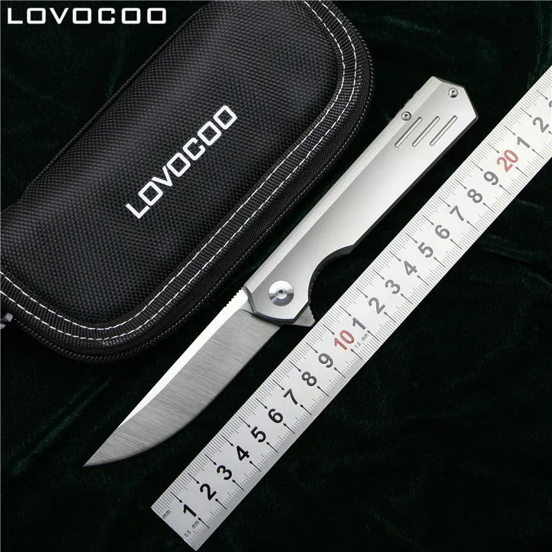 Pаспродажа Lovocoo пользовательские оригинальные Хо Флиппер складной нож M390 лезвие TC4 Титан ручка Отдых на природе Охота выжить Карманные Ножи EDC инструме...