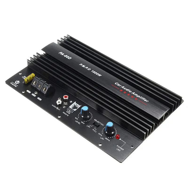 

12V 1000W Mono Car Audio Power Amplifier Powerful Bass Subwoofers Amp PA80D