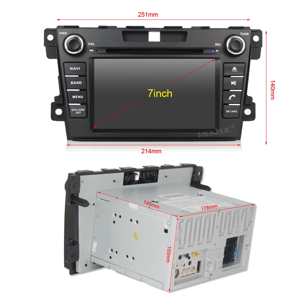 Clearance RK3188 Quad core android8.1 car dvd player headrest for Mazda CX7 CX-7 CX 7 2006-2012 car gps navigation audio video WIFI BT 9