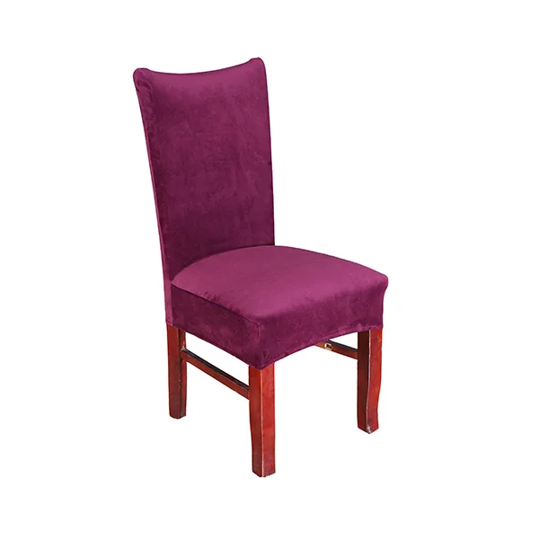 ADQKCLY Orange Velvet Dining Room Chair Cover Removable Spandex Elasticity Cover for Chair for
