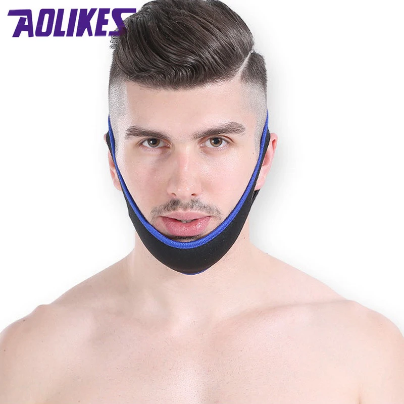 AOLIKES 1 Pcs Men Women Sleeping Quiet Prevent Snoring Band Chin Pulling Bandage Prevent Chin Dislocation Health Care