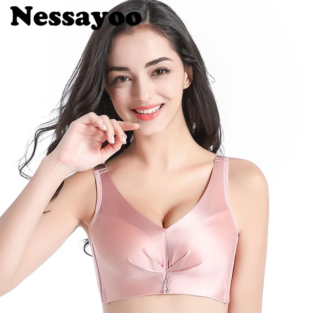 Plus Size Bra 36 38 40 42 44 46 B C Cup Seamless Wireless Bra Push Up  Underwear Adjustable Thin Large Single-bra Wire Free Style - AliExpress