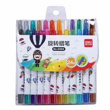 24 шт./упак. милые Цвет Фул 24-Цвет вращающийся масляная пастель/Карандаш для школьных принадлежностей и офиса и дома