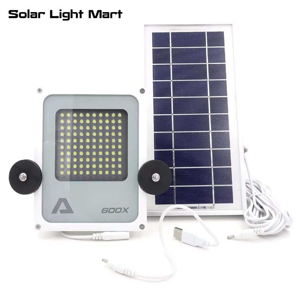 

Alpha 600X Portable Waterproof 3 Power Mode Solar LED Work Light Camping Emergency Light with Magnet and USB Charging Cable