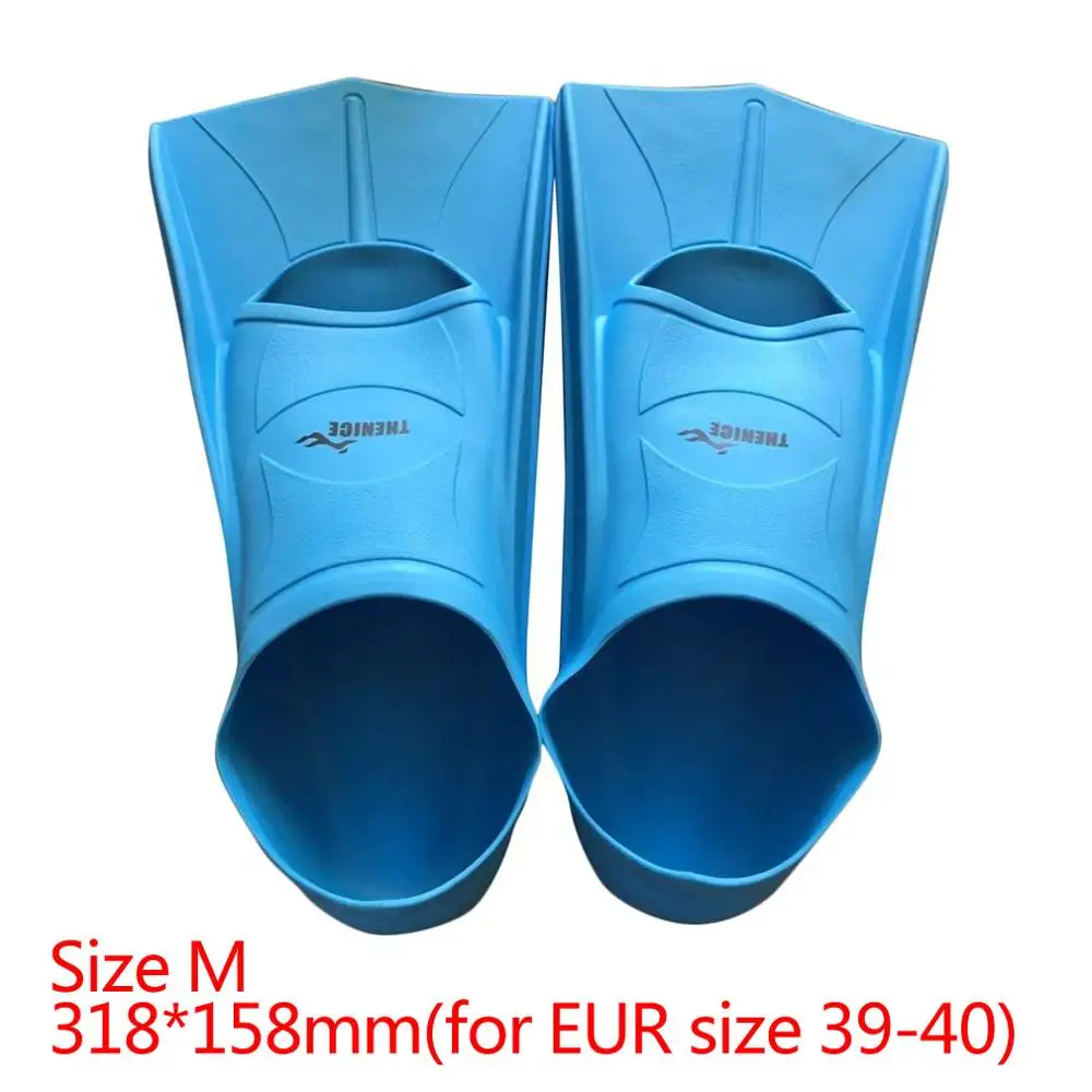 Плавательные плавники ming короткие Флиппер дайвинг силиконовые ласты удобные легкие плавники обувь снаряжение для дайвинга унисекс - Цвет: Blue size M