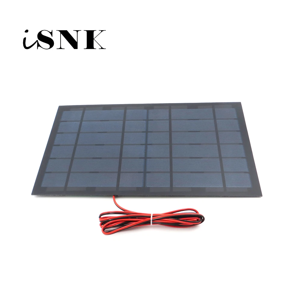 

6V 10Watt with 200cm extend cable Solar Panel Polycrystalline Silicon DIY 12V Battery Charger Module Mini Solar Cell wire toy