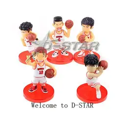 Бесплатная доставка Slam Dunk Shohoku основной Баскетбол плеер Фигурки игрушек 5 шт. комплект