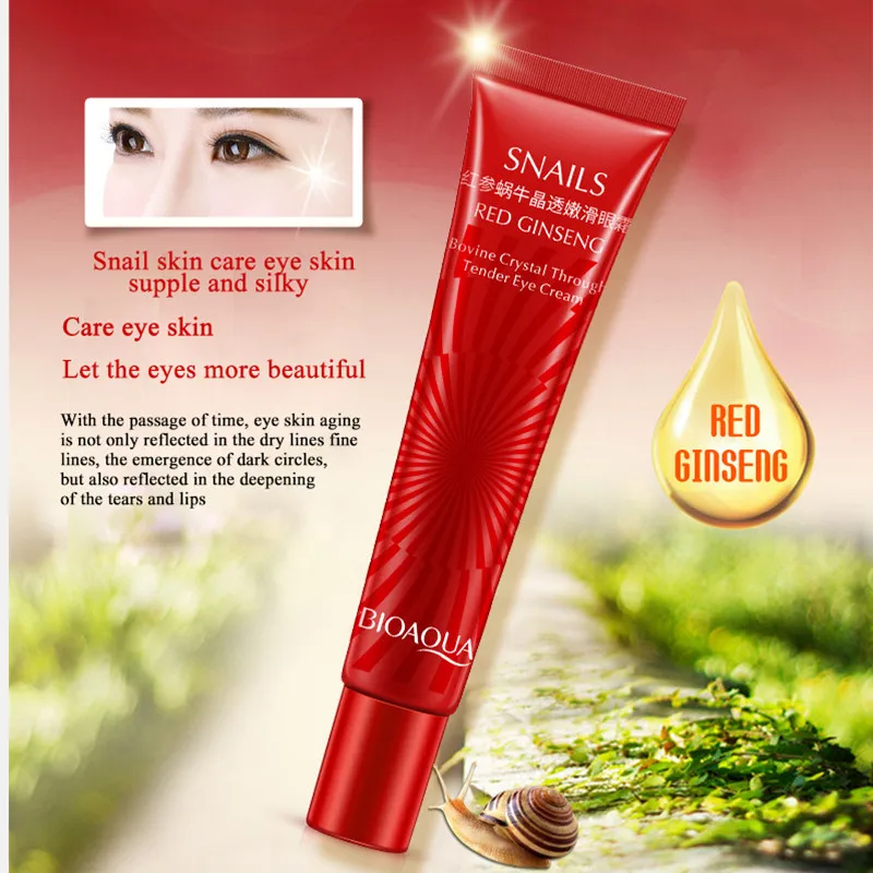 BIOAQUA Red Snails Eye Cream Nature Anti Wrinkle Anti-Aging Black Circle Moisturizing Anti-Puffiness Makeup Cosmetics Eye Care 2