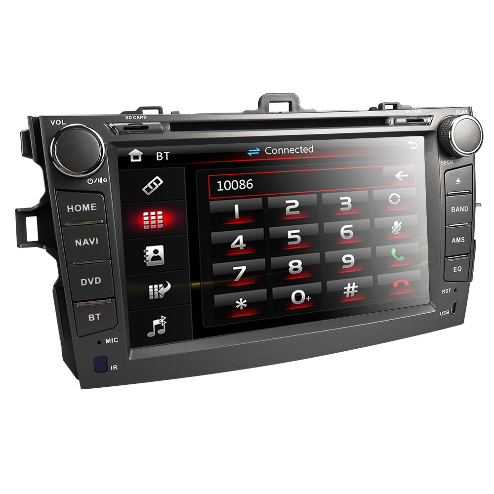 Perfect 8" Touch Screen Stereo Radio Car CD DVD Player GPS Navigation for Toyota Corolla 2007-2011 MirrorLink DAB+DVBT DVR RDS SWC BT SD 2