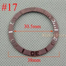 38 мм коричневые новые керамический ободок коричневый цвет деление шкалы для мужчин часы с большим циферблатом
