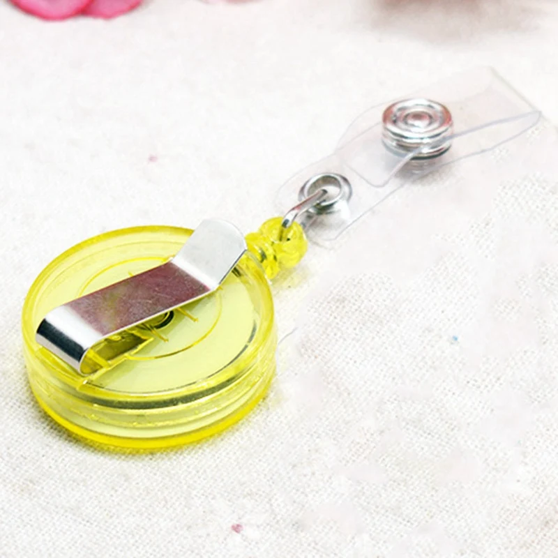 1 шт. выдвижной Pull брелок Многоцветный шнурок для бейджа на катушке Имя карта-метка держатель для бейджика зажим для ключей
