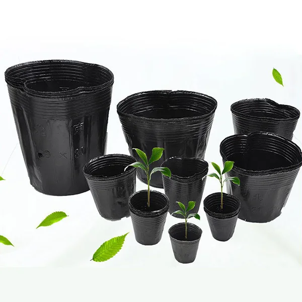 100 шт пластиковый горшок для рассады растений рассады мешок Держатель пакетик для выращивания питания горшки Садовые принадлежности P7Ding