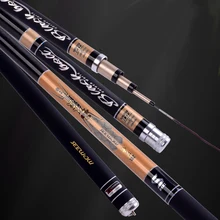Телескопический удочку углерода волокна длинные очень трудно рука поток Тайвань Удочка Полюс 3.6 М 4.5 М 5.4 м 6.3 М 7.2 м