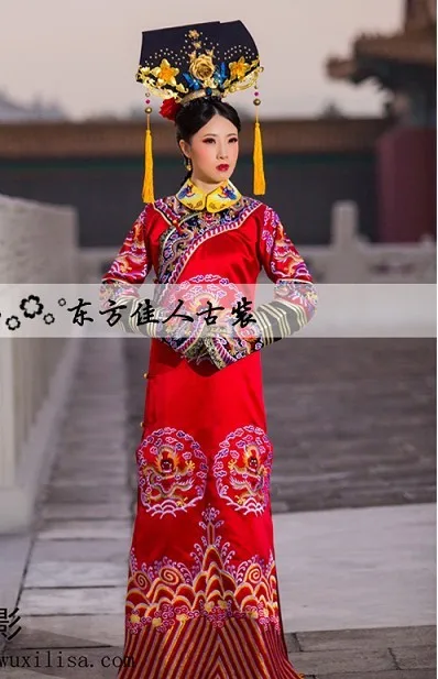ТВ-игра Легенда императрицы Zhenhuan Nwfp Восточный Костюм принцессы установлен роскошный Королева Великолепная вышивка костюм Цин