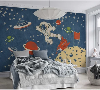 

Bacaz Original Stars Universe Space 3d Cartoon Wall Stickers for Kids Room 3d Cartoon Wallpaper Mural 3d Wall Mural Wall paper