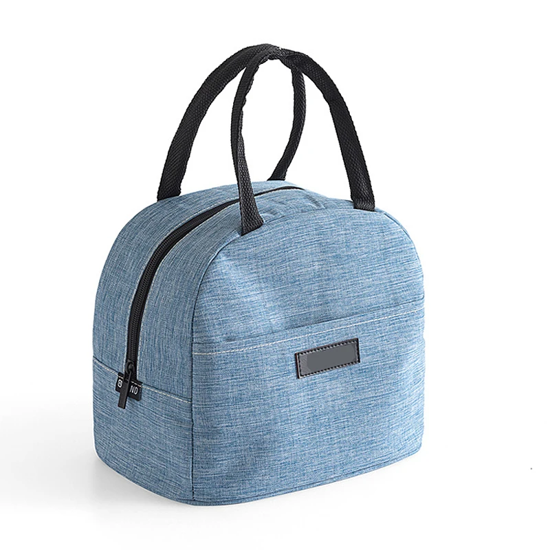New Good Quality Cationic Fabric Waterproof Lunch Bag Women Men Portable Lunch Box Bags Aluminum Foil Insulation Cooler Bag