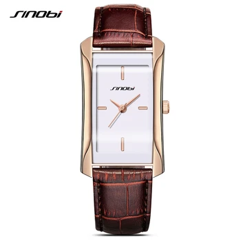 

SINOBI Woman Quartz Wristwatches Elegent Women Leather Watch Luxury Ladies lady Geneva Quartz Clock Female New Relogio Feminino