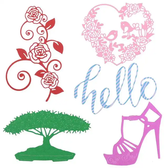 Flowers Birds Wreath High Heels Shoes Cutting S Wedding Crafts Wreath High Heels Shoes Cutting S