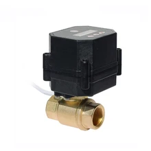 DN15 1/" мини 2 Way Латунь моторизованный BSP NPT шаровой клапан с резьбой время Управление Электрический привод водный шаровой клапон