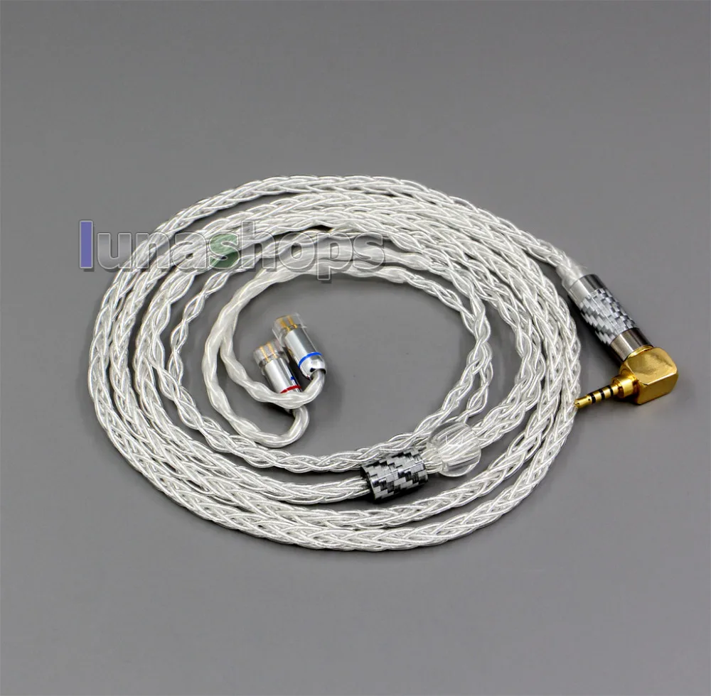 99.99% чистый серебряный XLR 3 5 мм 2 4 кабель для наушников QDC Gemini S|Кабели VGA| |