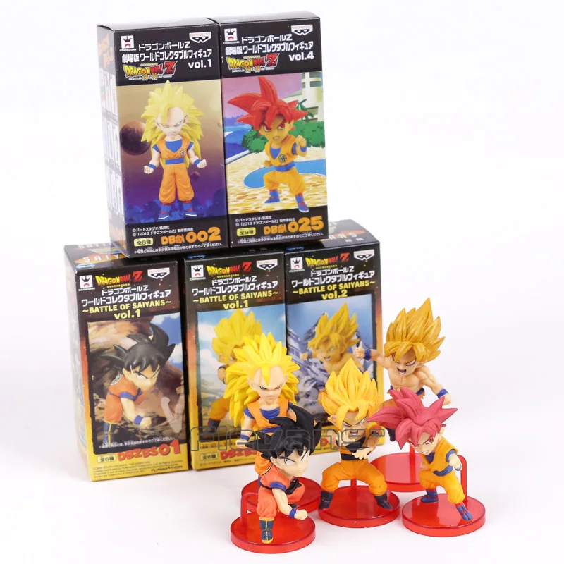 

Dragon Ball Z Super Battle of Saiyans Son Goku PVC Figures Collectible Model Toys 5pcs/set 8cm 2 Styles
