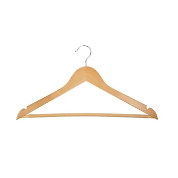 

Sorplus Natural Wooden Hanger for Suits with Round Bar (12 pieces/ lot)