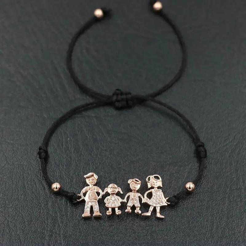 BPPCCR Dear Dad & Mum Boy Girl Red Rope String счастливые браслеты с амулетами для мужчин женщин