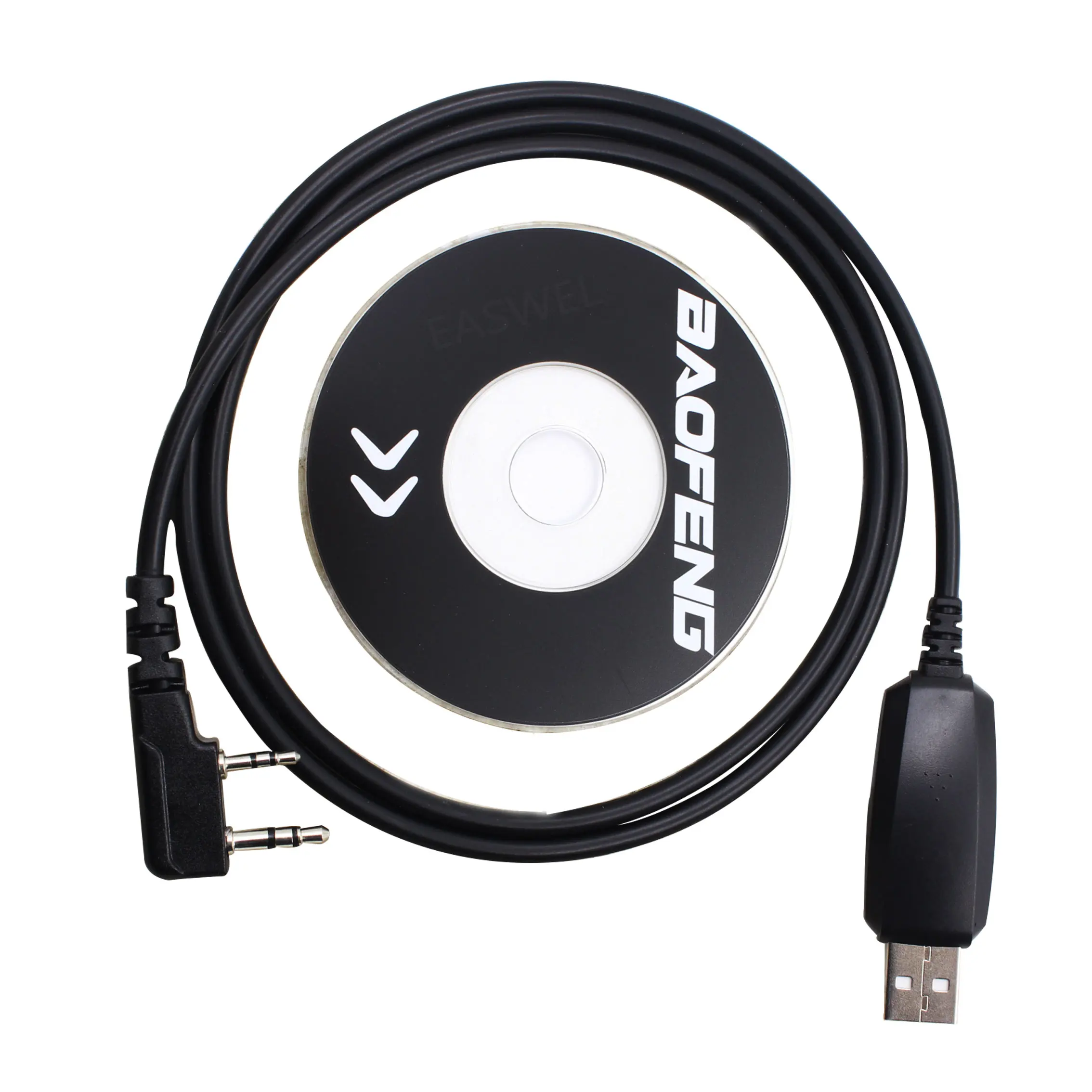 2 Контактный USB кабель для программирования + CD диск Baofeng Радио UV 5R 777S 666S BF 888S|Кабели