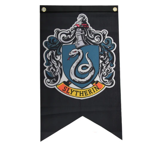 Флаг Колледжа баннеры Гриффиндор Слизерин Hufflerpuff Ravenclaw для мальчиков и девочек детский Декор Хэллоуин Рождество принадлежности для вечеринок - Цвет: Темно-серый