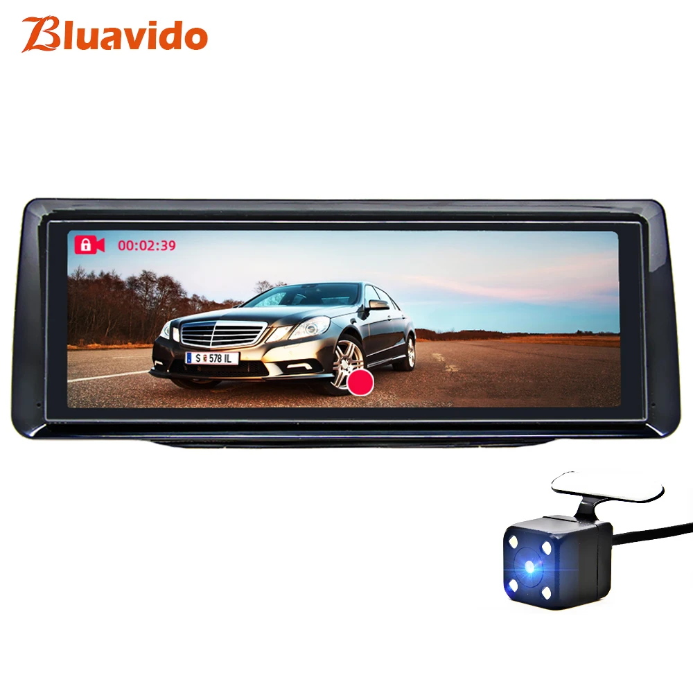 

Bluavido 8" IPS 4G Android ADAS car dvr GPS Navigation 1080P Dashboard video recorder dual camera auto video registrar G sensor