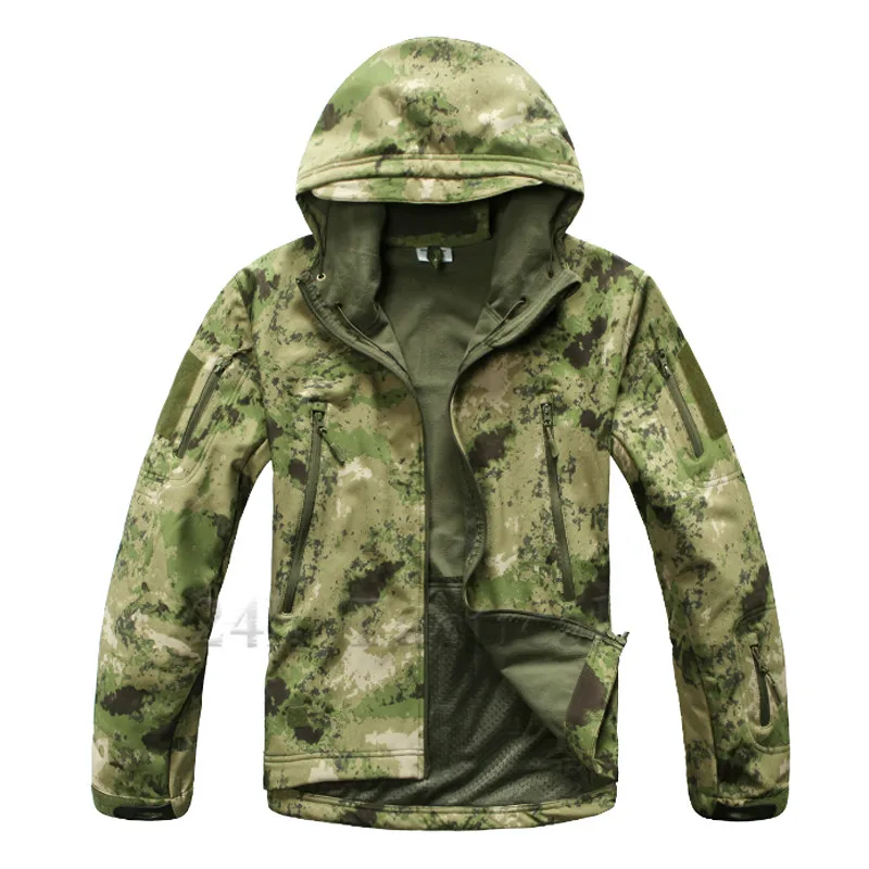 

Military Shark Skin Jacket Outdoor Hunting Camping Waterproof Windproof Camouflage Clothing TAD Softshell Tactical Suits