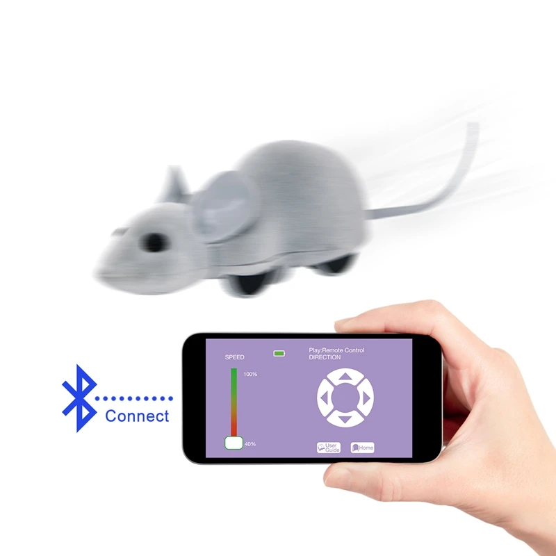 Популярное милое приложение для питомца кошки мыши гонщика игрушки для кошек интерактивные электрические движущиеся забавные реалистичные мыши Bluetooth беспроводной обучающий котенок