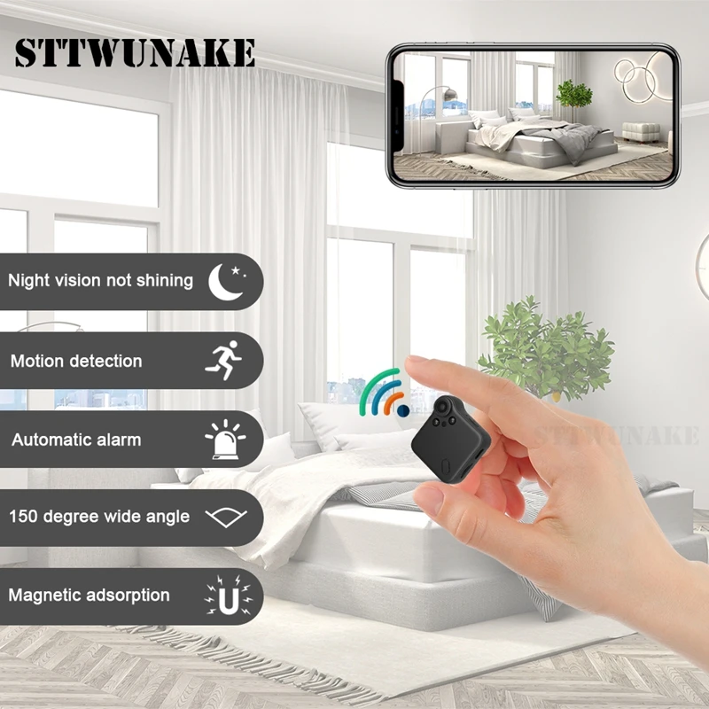 STTWUNAKE мини IP камера 1080P HD wifi микро камера беспроводной домашний маленький скрытый детский монитор видео рекордер Открытый ipcam безопасности