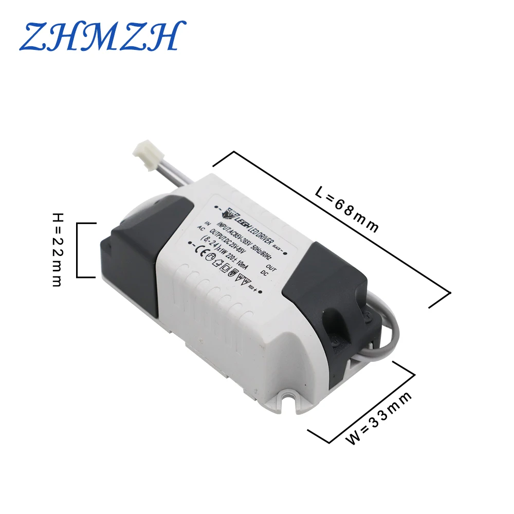 Высокое качество 8-24 Вт Светодиодный драйвер постоянного тока для потолочных ламп AC 220-240 В вход DC 25-80 в 220ма выход круговой светодиодный драйвер