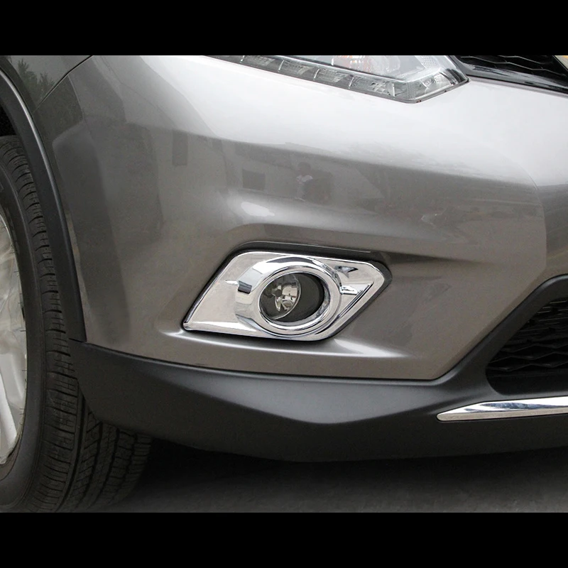 

For Nissan x-Trail t32 Rogue 2014-2016 ABS Chrome Front Head Fog Light Lamp Cover Trim Molding Garnish Frame Surround Insert