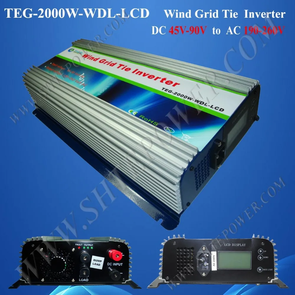 2000w Wind Turbine Generator Power Inverter Dc 48v 72v To Ac 220v 230v 240v Inverters