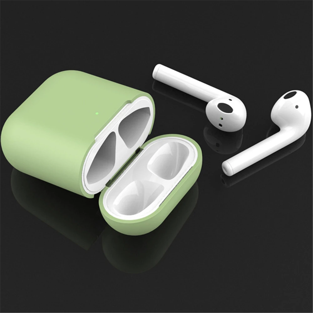 Силиконовый чехол для беспроводных наушников AirPods 2020 однотонный защитный из ТПУ