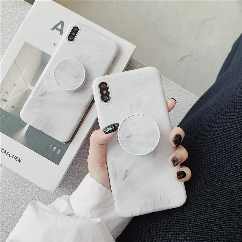 

Abstract Art Painting Phone Case For iphone X XR XS Max Soft Case For iphone 6 6S 7 8 Plus Cover Fashion Cute Grip Stand Capas