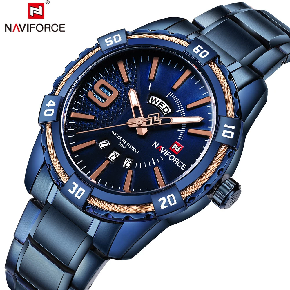 

NAVIFORCE Luxury Brand Mens Quartz Watch Casual Date Display Sport Watches Men Business Wristwatch Male Clock Relogio Masculino