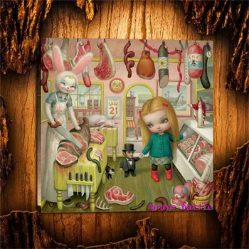 

Mark Ryden Childish Strange Dark World Canvas Painting Living Room Bedroom Home Decor Modern Mural Art Oil Painting #072