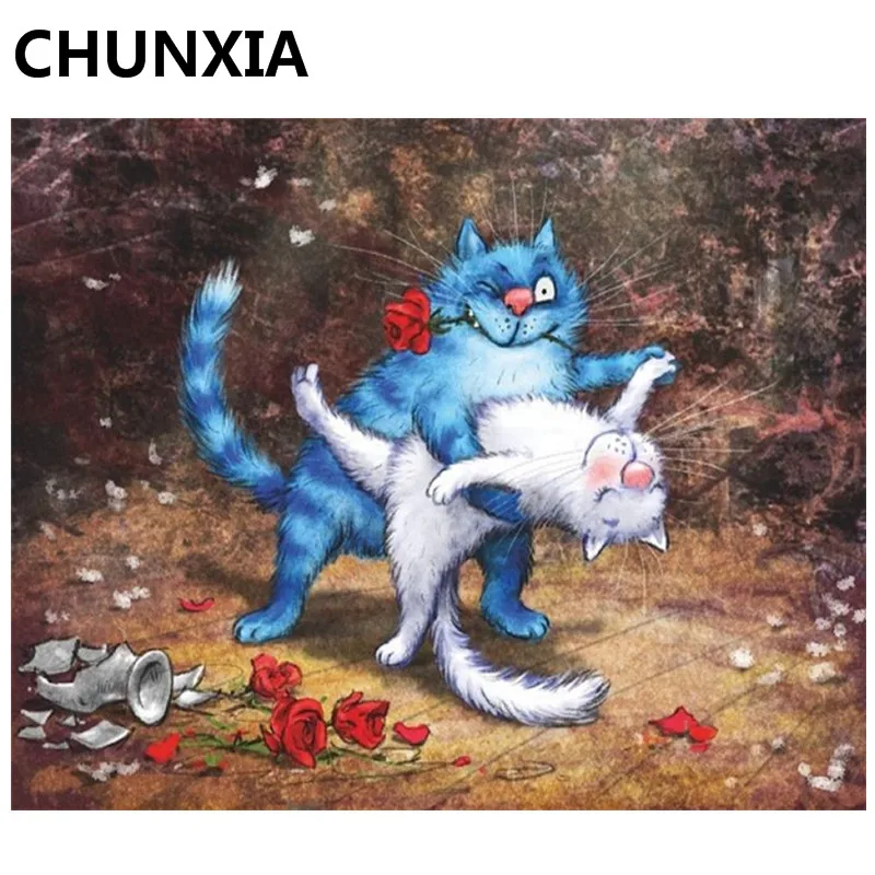 

CHUNXIA Painting By Numbers DIY Framed Oil Paint Pictures Wall Art Home Decor Unique Gift