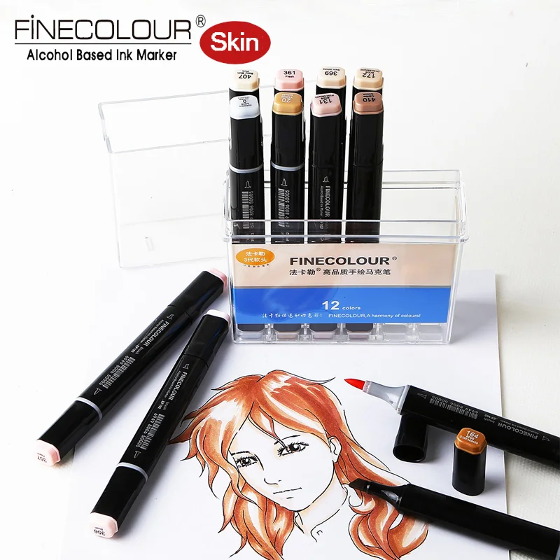 

Brush Pen Skin Markers Dual Tip Alcohol Marker Pens,Colorless Blender Professional Sketching Pens For Drawing Tone marker