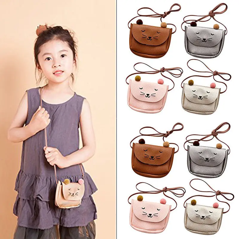 

Cat Shoulder Bag Small Coin Purse Crossbody Satchel for Kids Girls PU Leather Cute Handbag for girls